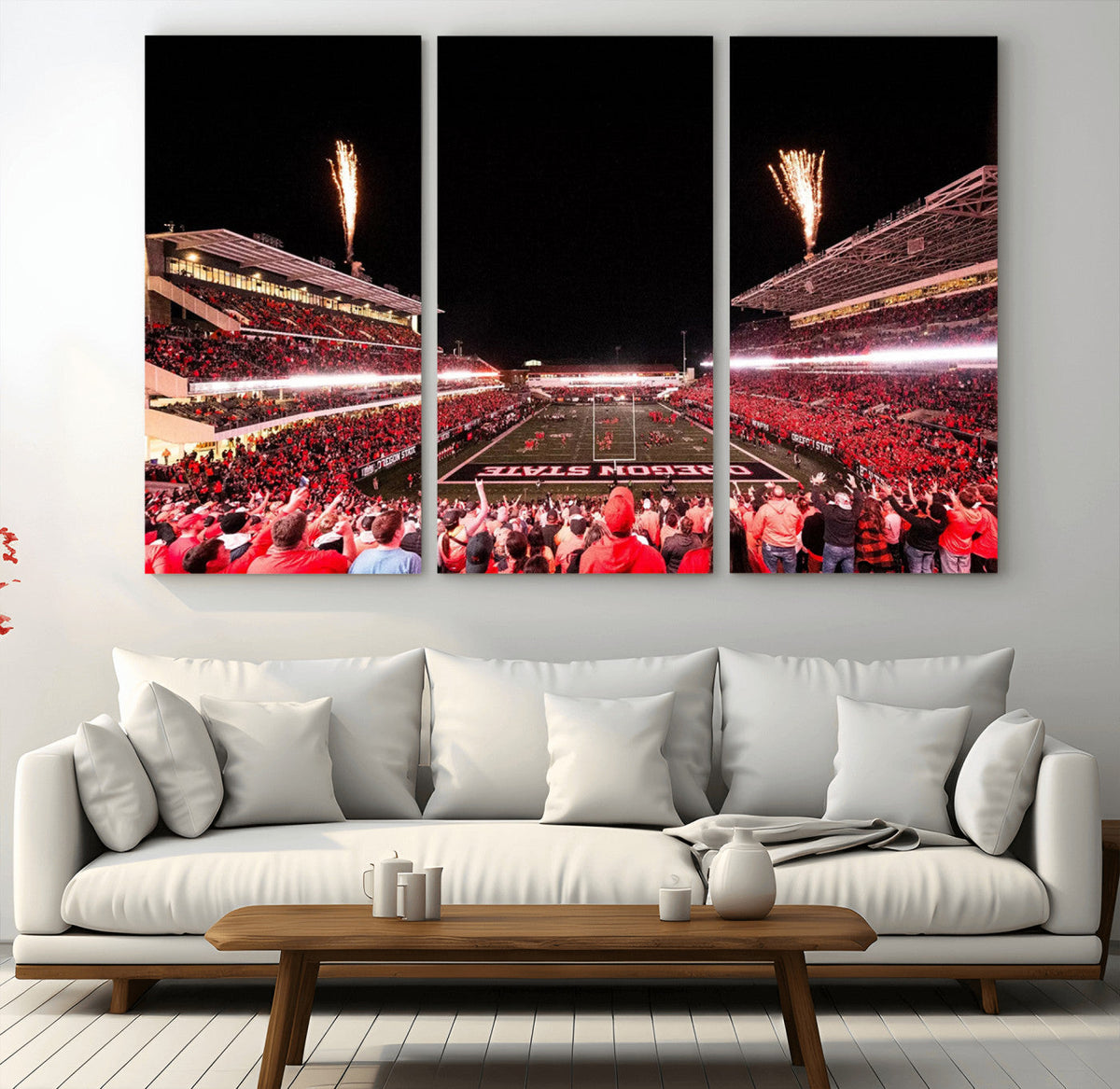 Oregon State Beavers Football Team Print - Corvallis Reser