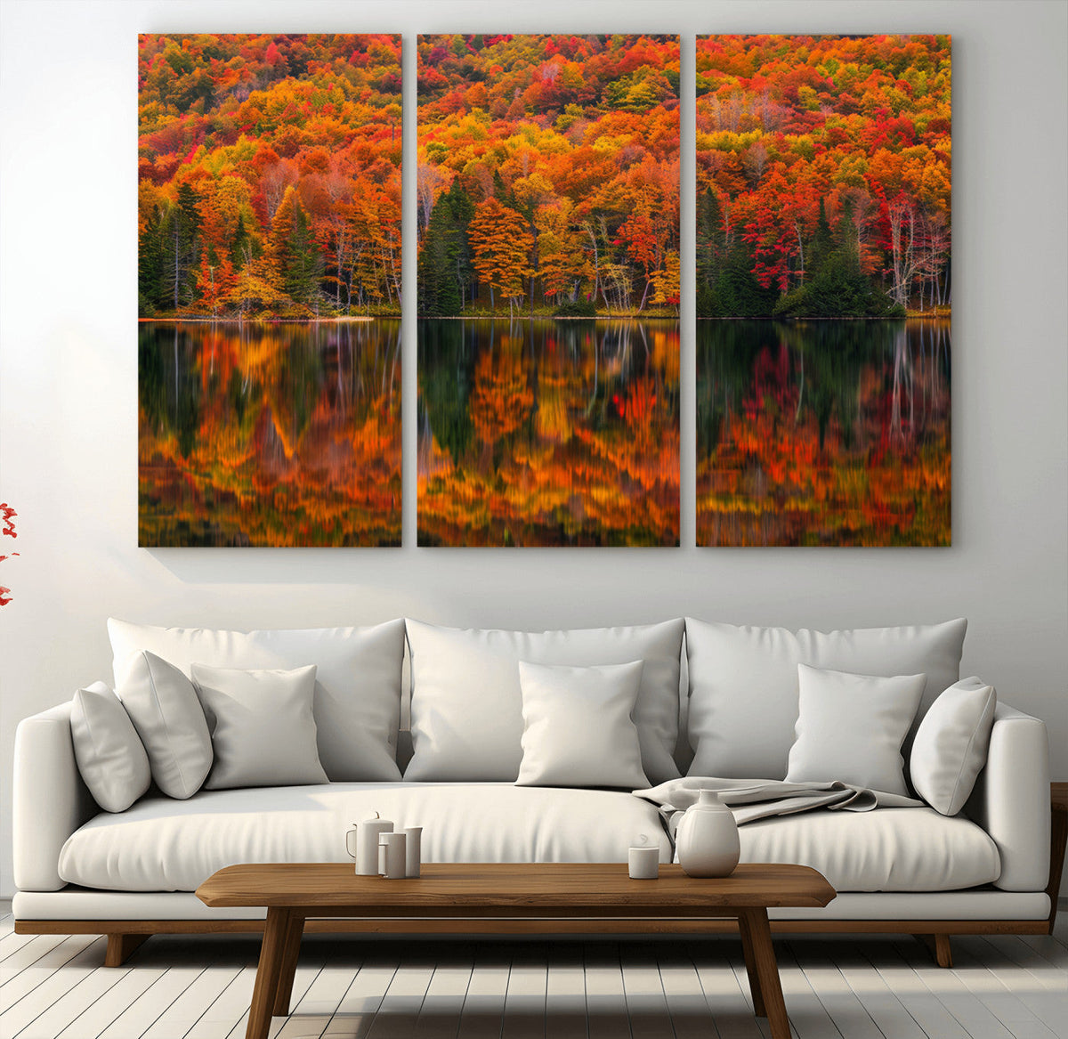 Fall Foliage Wall Art - Autumn Reflection Canvas Print,