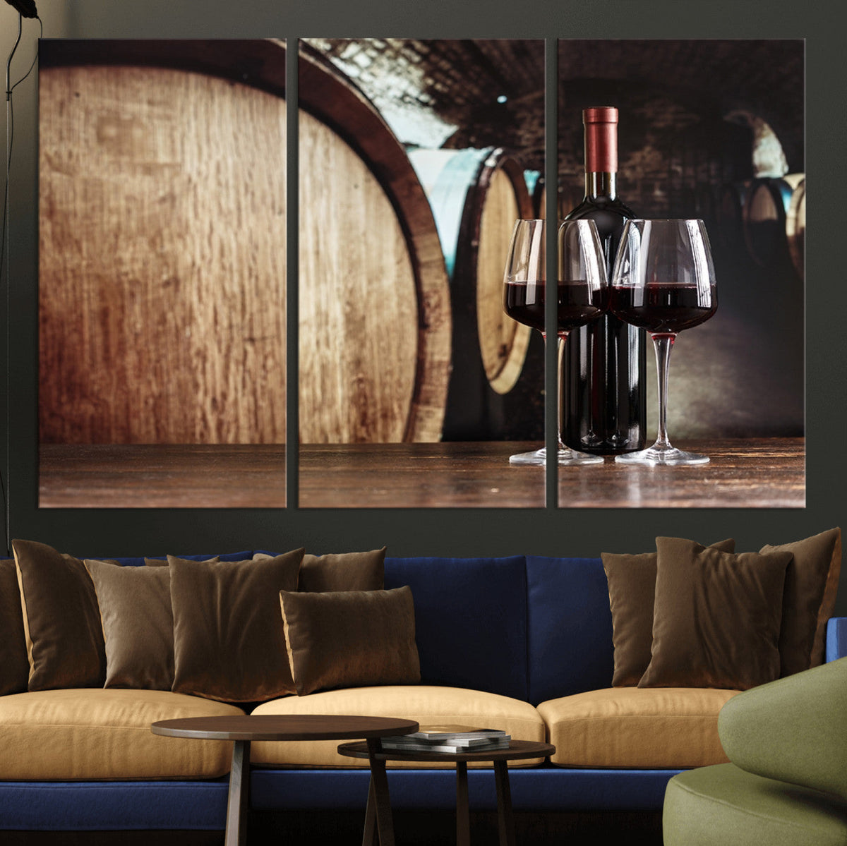 Wine and Barrel Wall Art Canvas Print