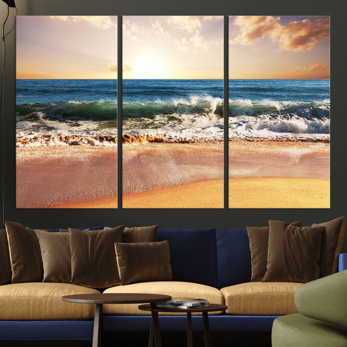 Serene Beach Path Canvas Art, Giclee Canvas Print with