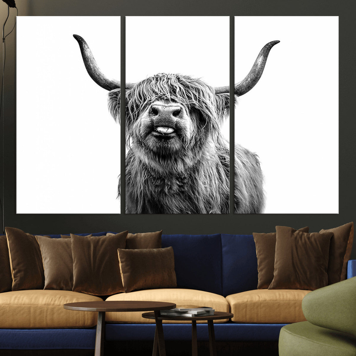 Fanny Scottish Highland Cow Cattle Art Print Farmhouse Wall