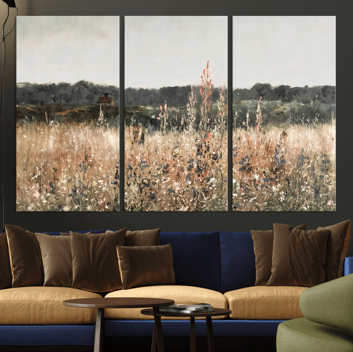 Rustic Field Landscape Wall Art Print, Giclee Canvas Wall