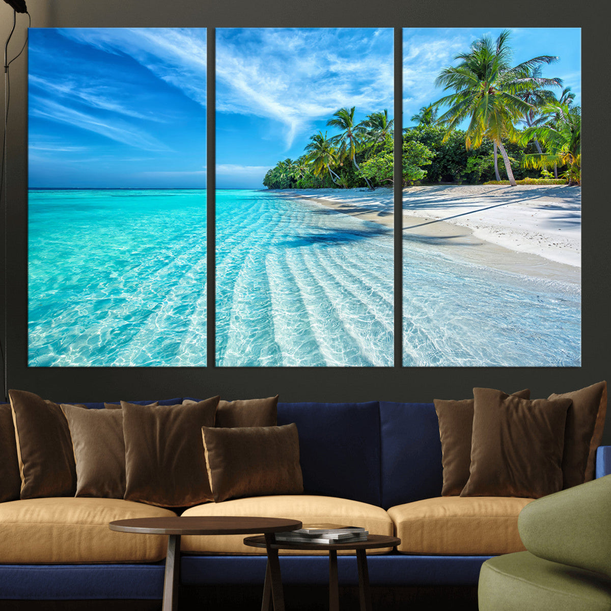 Tropical Beach Wall Art Canvas Print - Serene Ocean