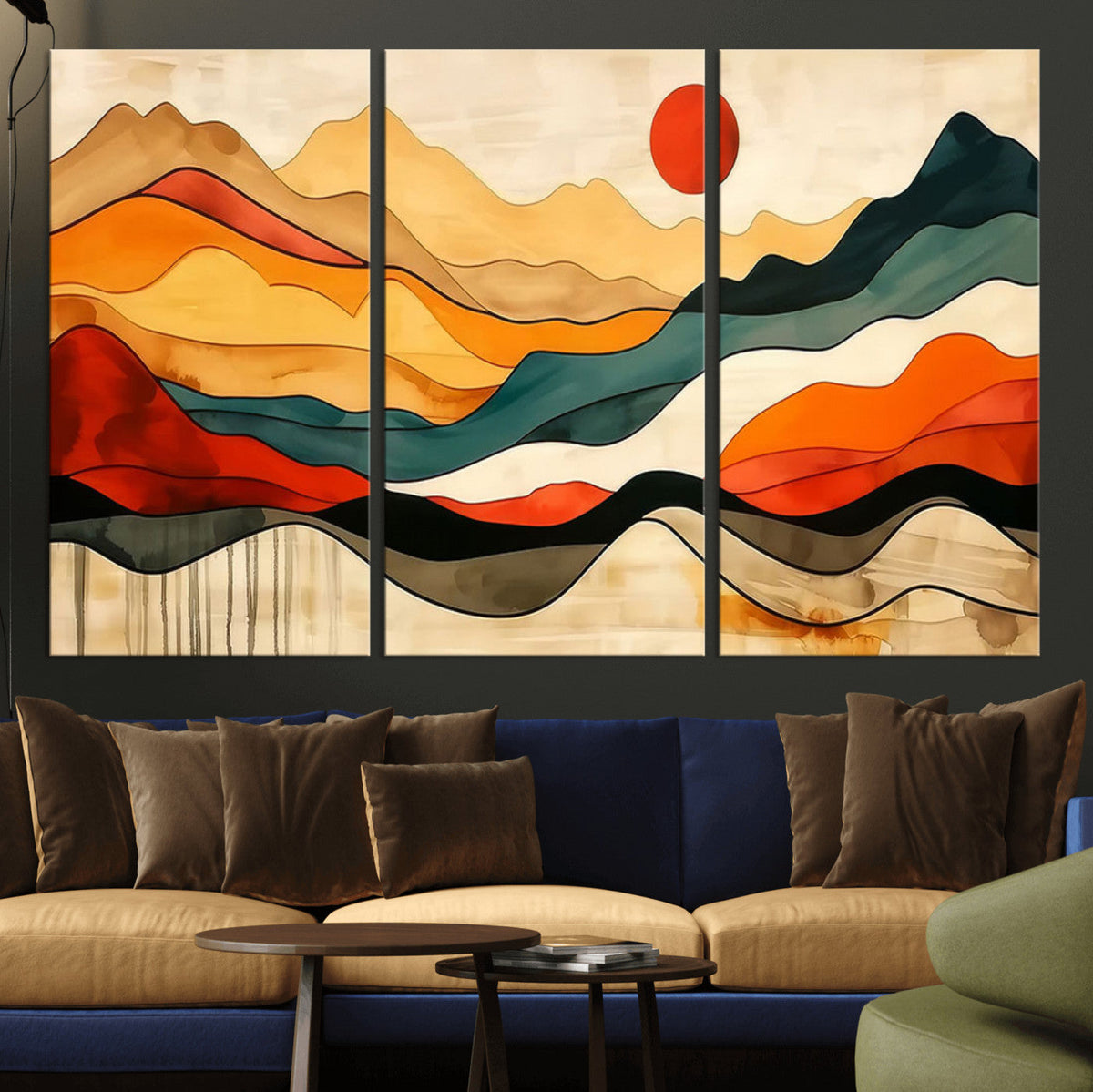 Mid Century Wall Art Print - Abstract Woodland Print -