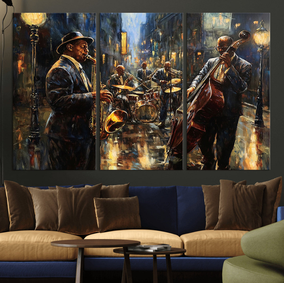 Jazz Canvas Wall Art Print – Abstract African American Music