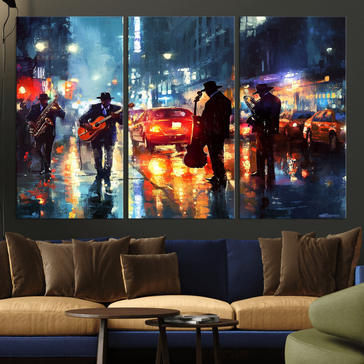 African American Jazz Canvas Wall Art Print – Abstract Music