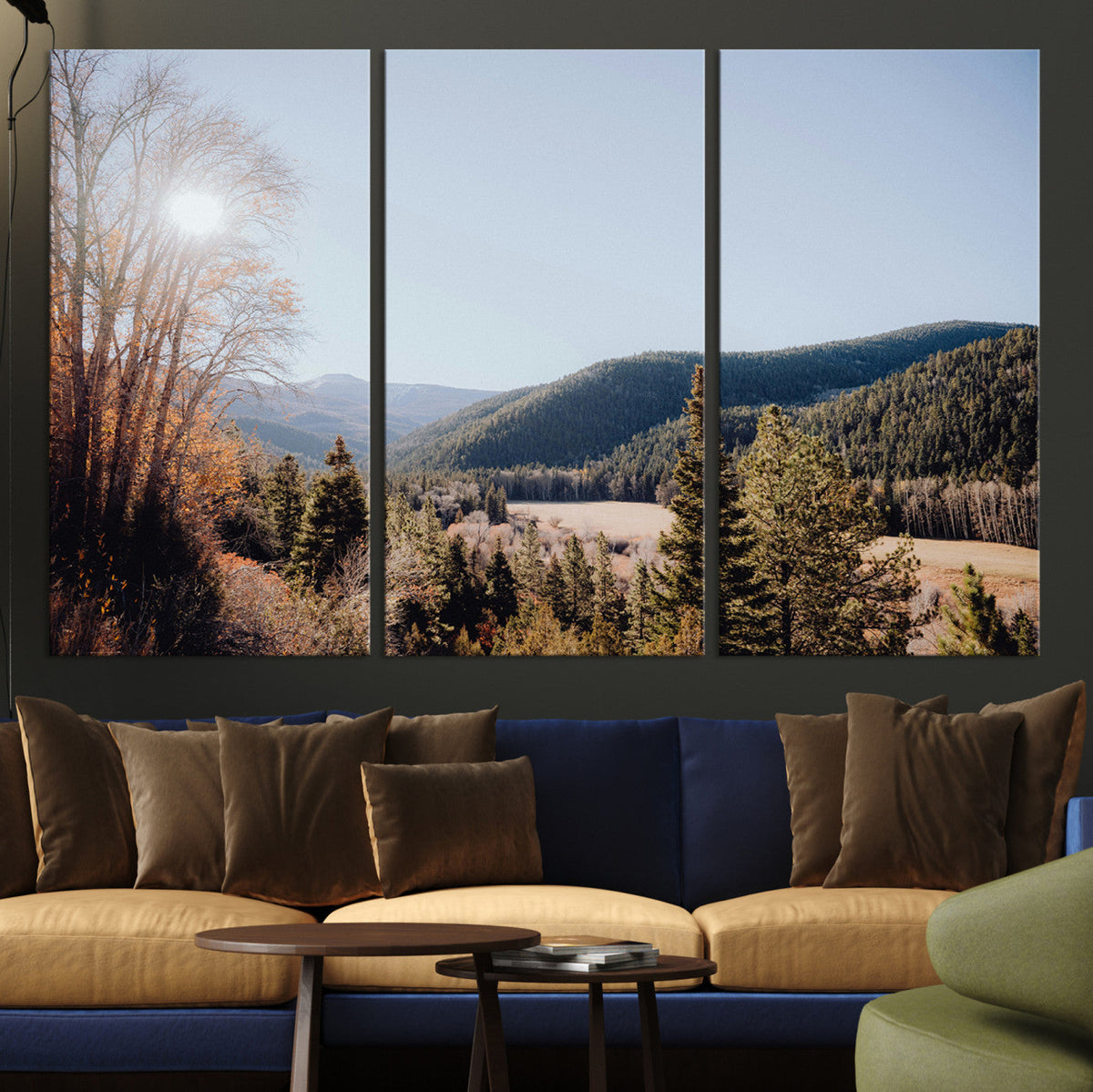 Rustic Landscape Wall Art Canvas Print – Serene Valley Scene