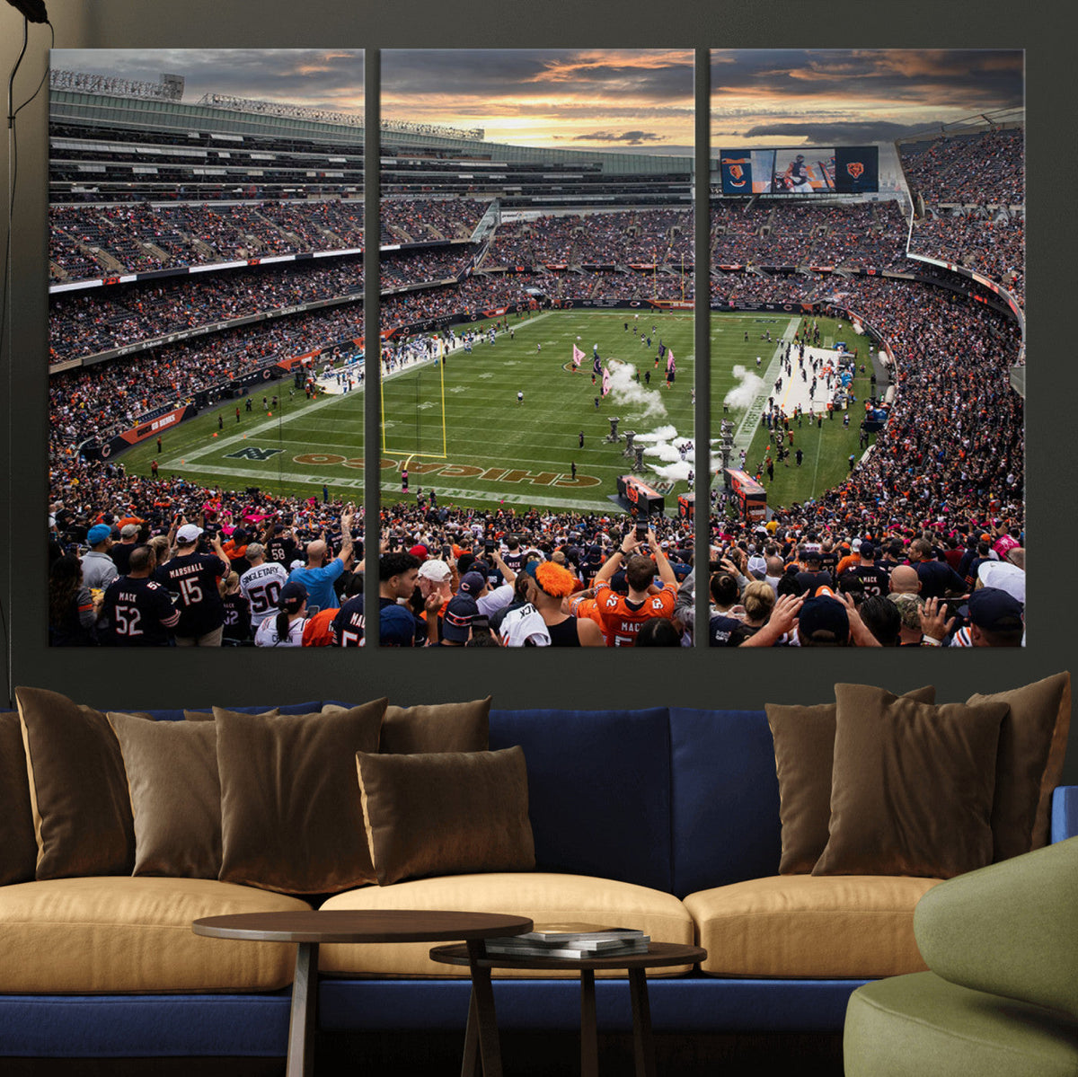Chicago Bears Soldiers Field Wall Art Canvas Print – Framed