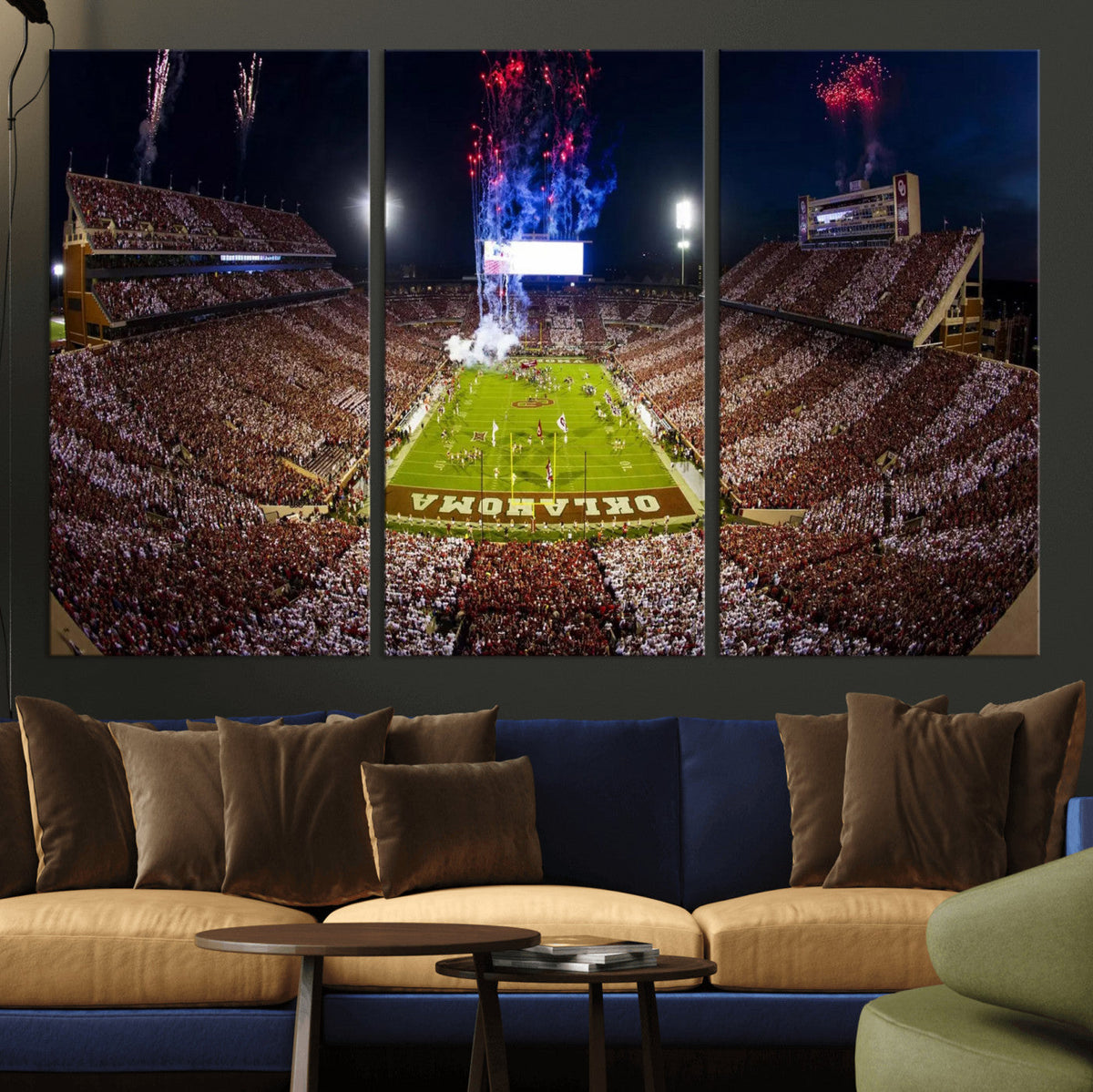 Oklahoma Memorial Stadium Wall Art Canvas Print – Oklahoma