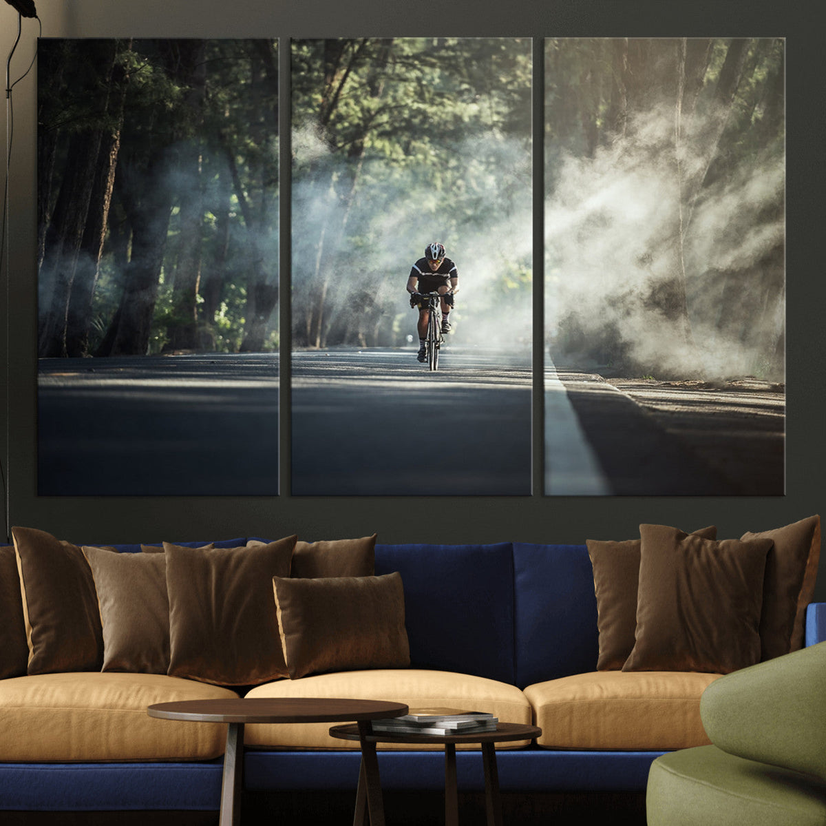 Cycling Road Bike in the Morning, Cycling Road Bike Canvas