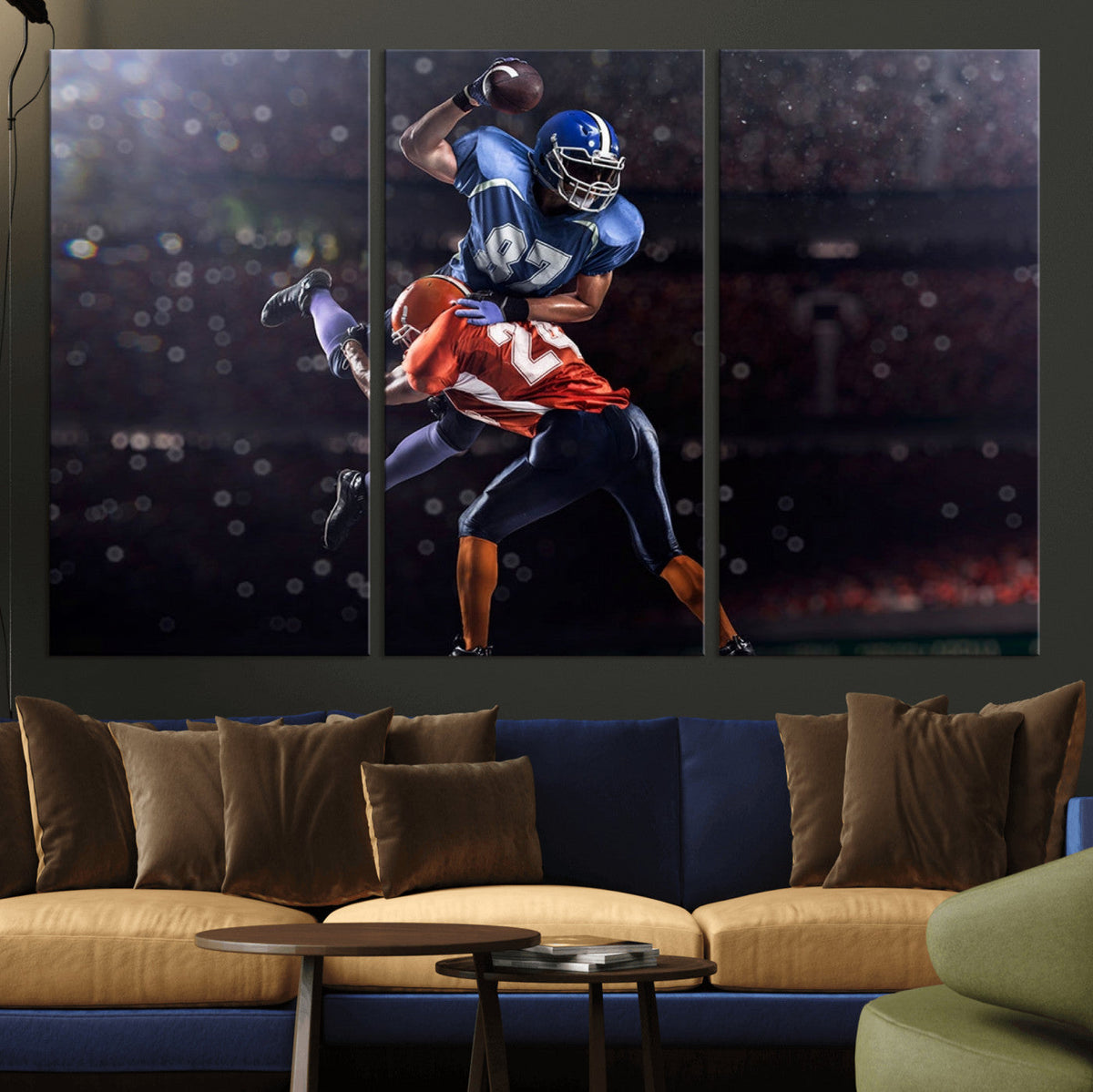 American Football Wall Art Canvas Print, Stadium Sport Wall