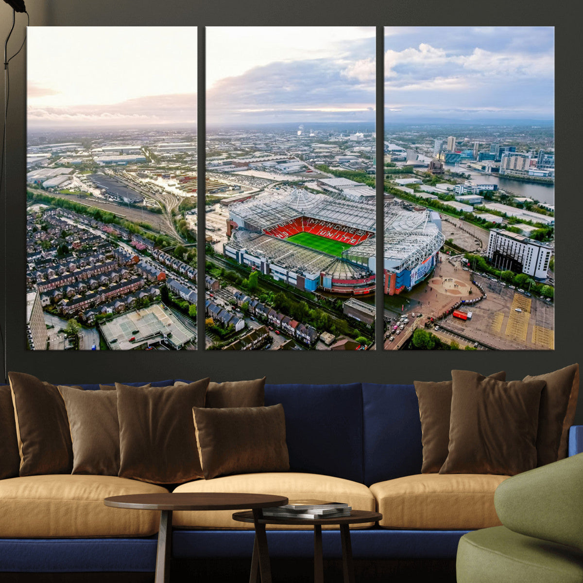 Old Trafford Manchester United Stadium Wall Art Canvas Print