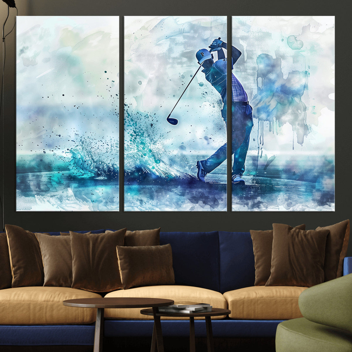 Golf Swing Wall Art Canvas Print - Sports-Inspired