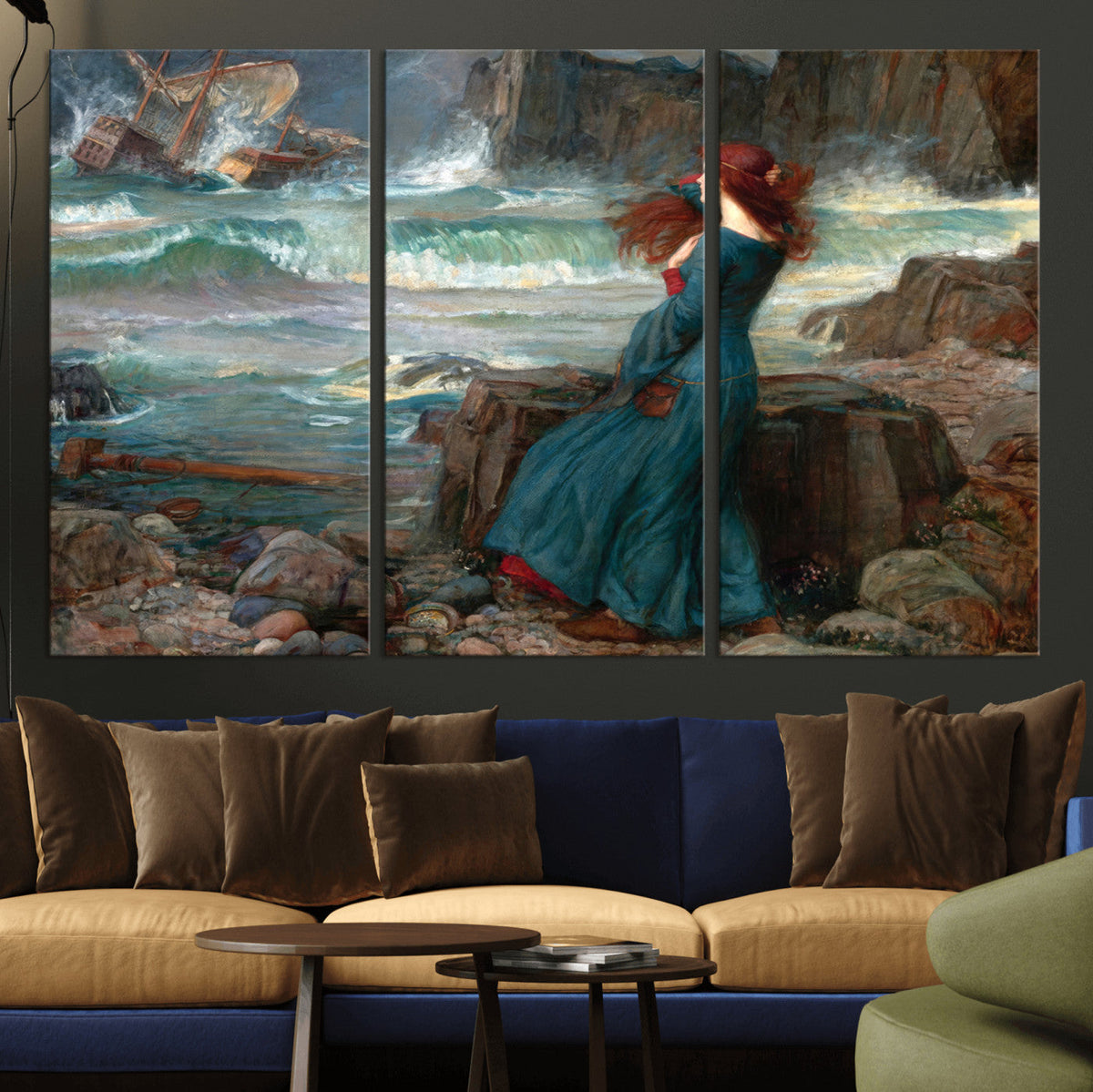 Miranda by the Shore Wall Art Canvas Print – Tempest Scene