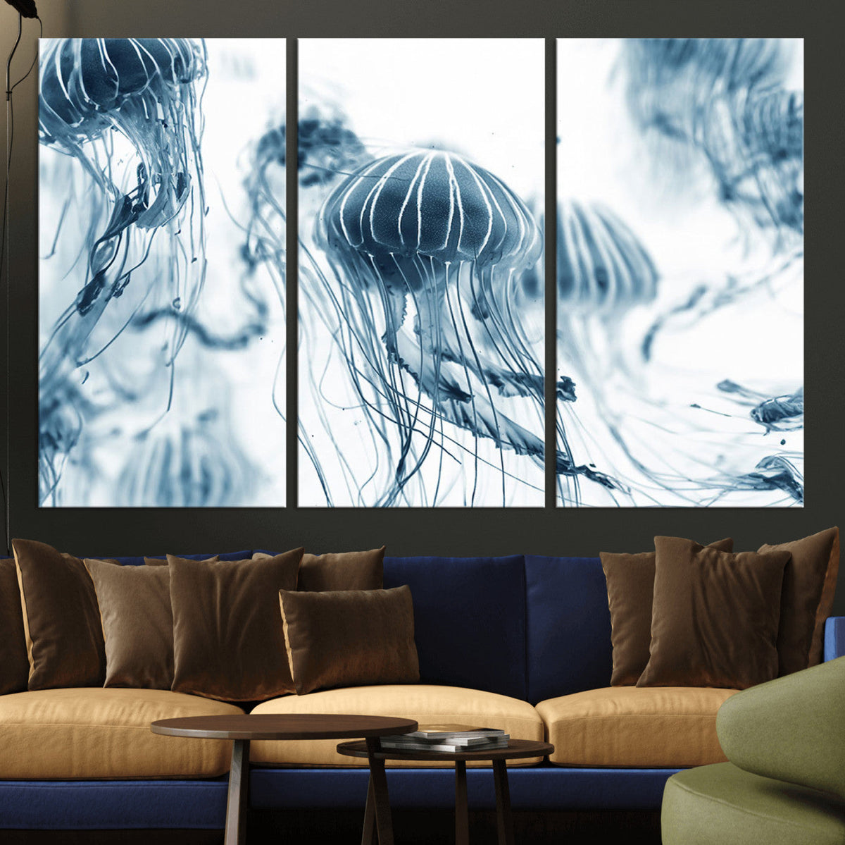 Abstract Jellyfish Canvas Print Wall Art