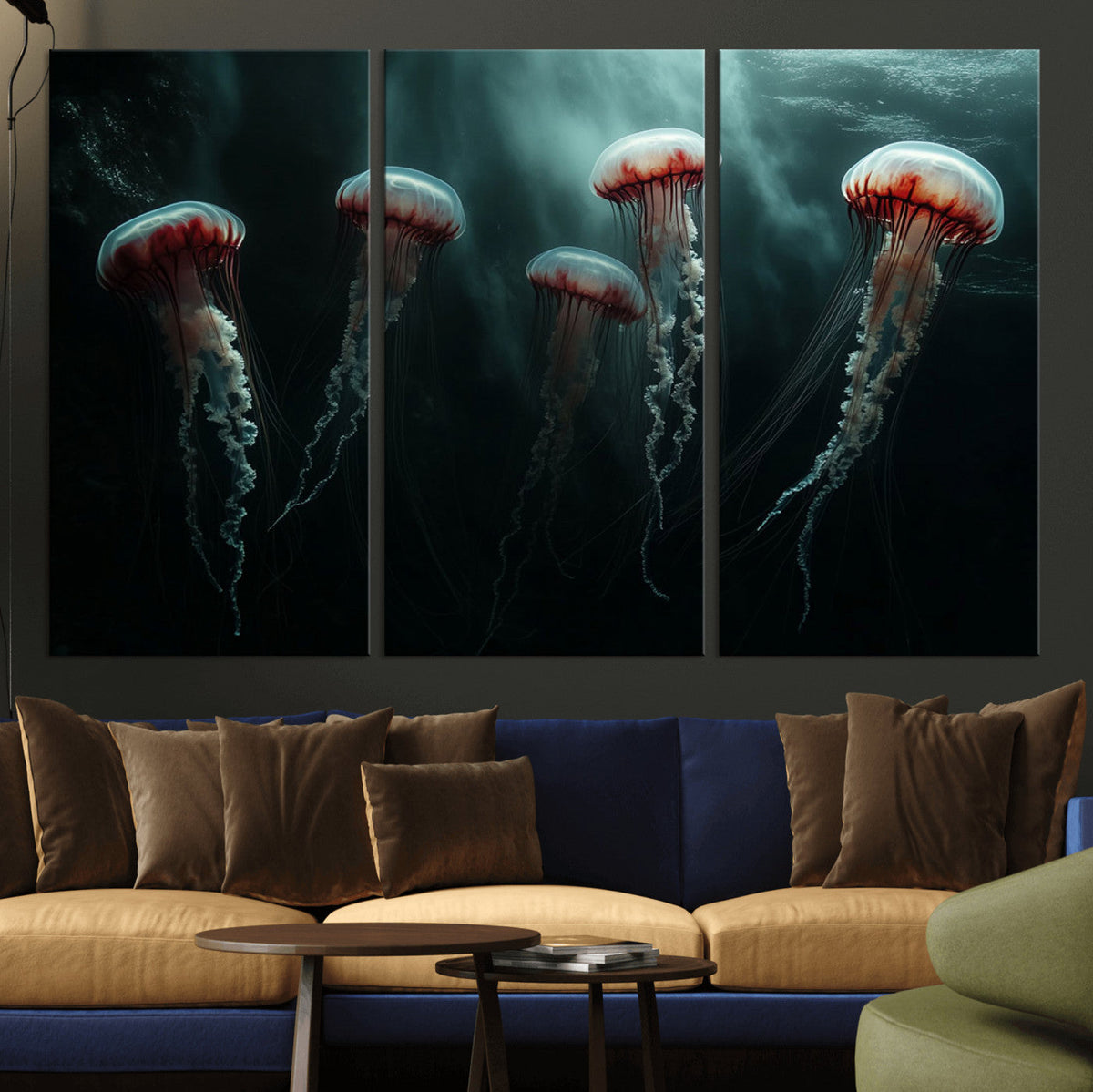 Abstract Jellyfish Wall Art Canvas Print