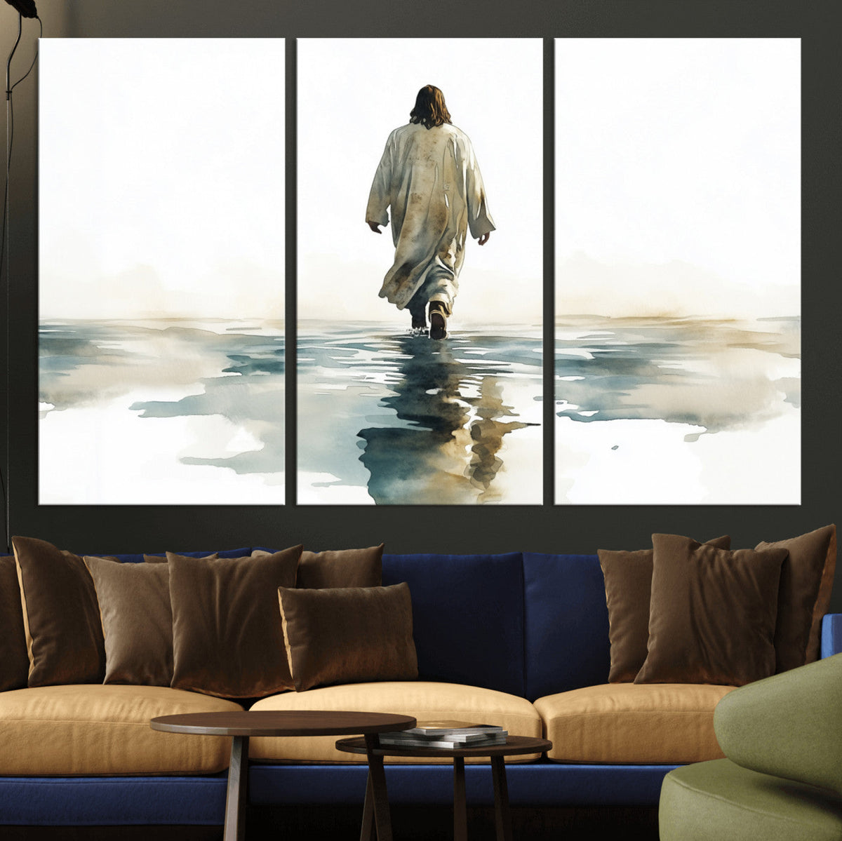 Abstract Jesus Wall Art Canvas Print, Christian Wall Art,