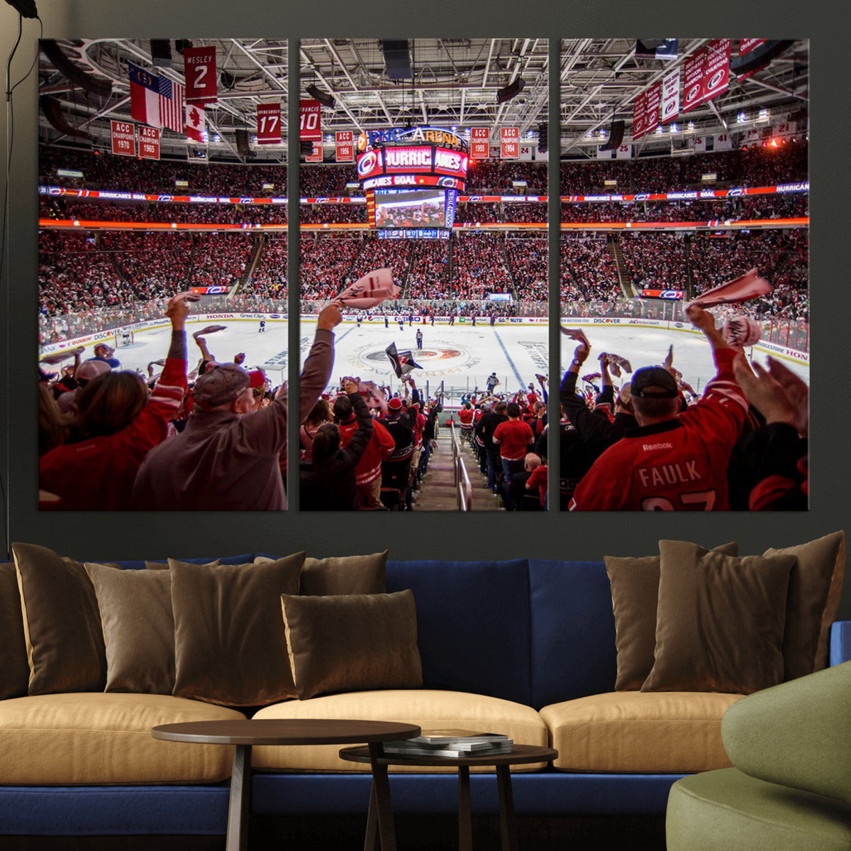 Carolina Hurricanes Ice Hockey Stadium Wall Art, Carolina