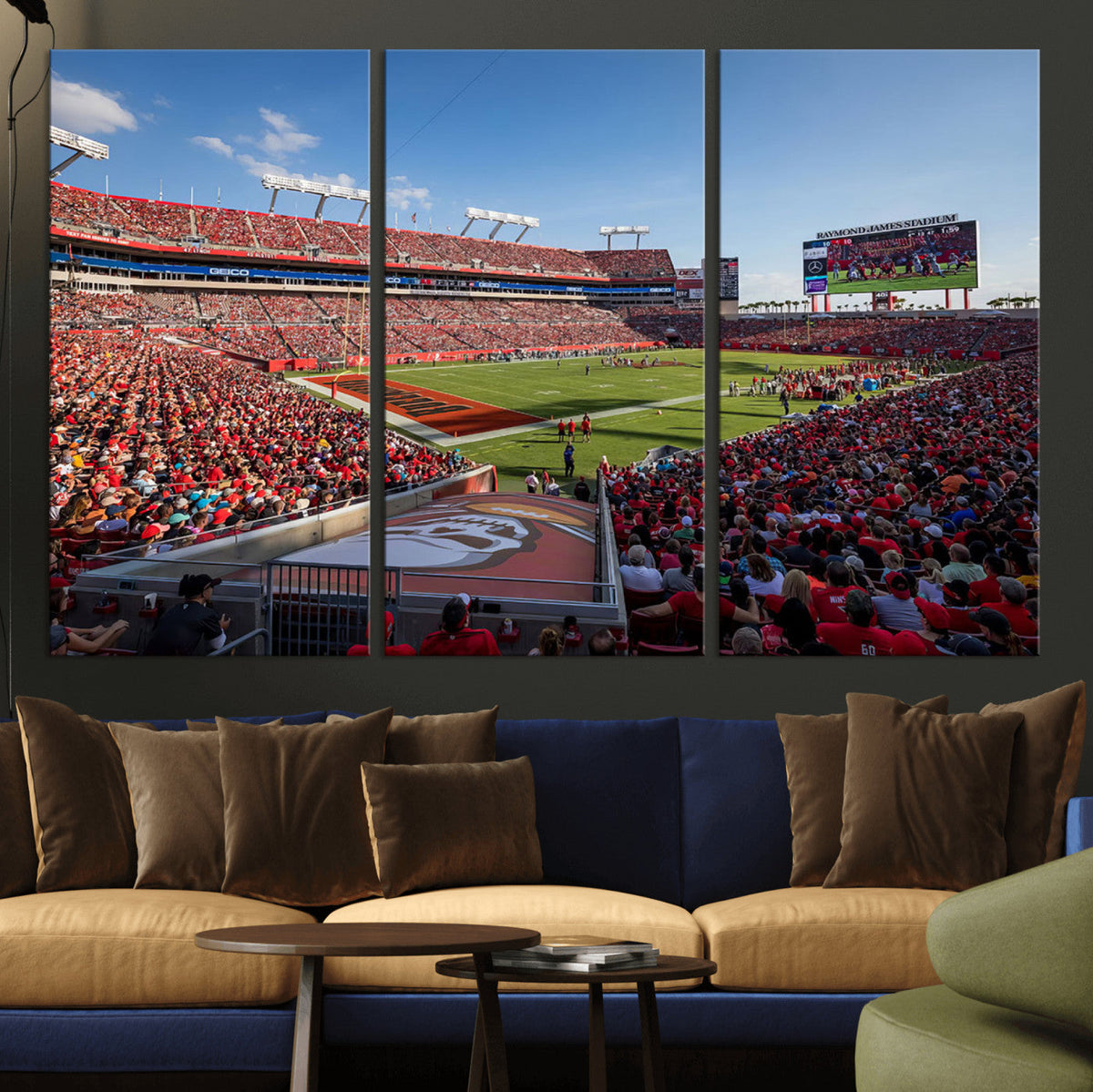 Florida Tampa Raymond James Stadium Wall Art Canvas Print -