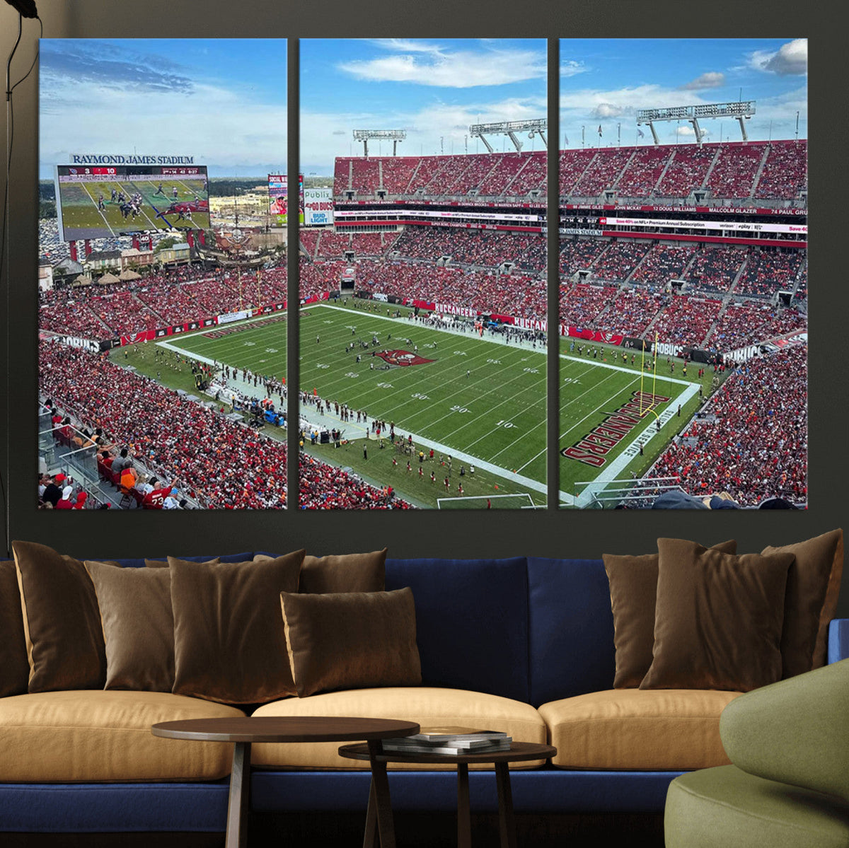Florida Tampa Raymond James Stadium Wall Art Canvas Print -