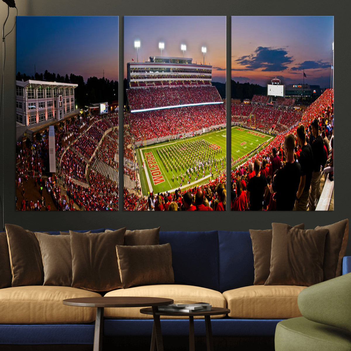 NC State Wolfpack Football Team Print - Raleigh