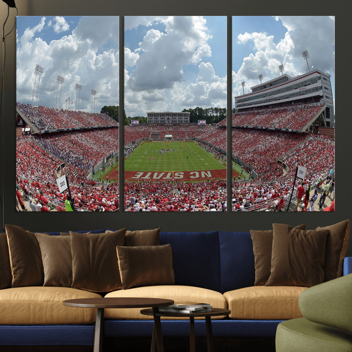 NC State Wolfpack Football Team Print Canvas- Raleigh