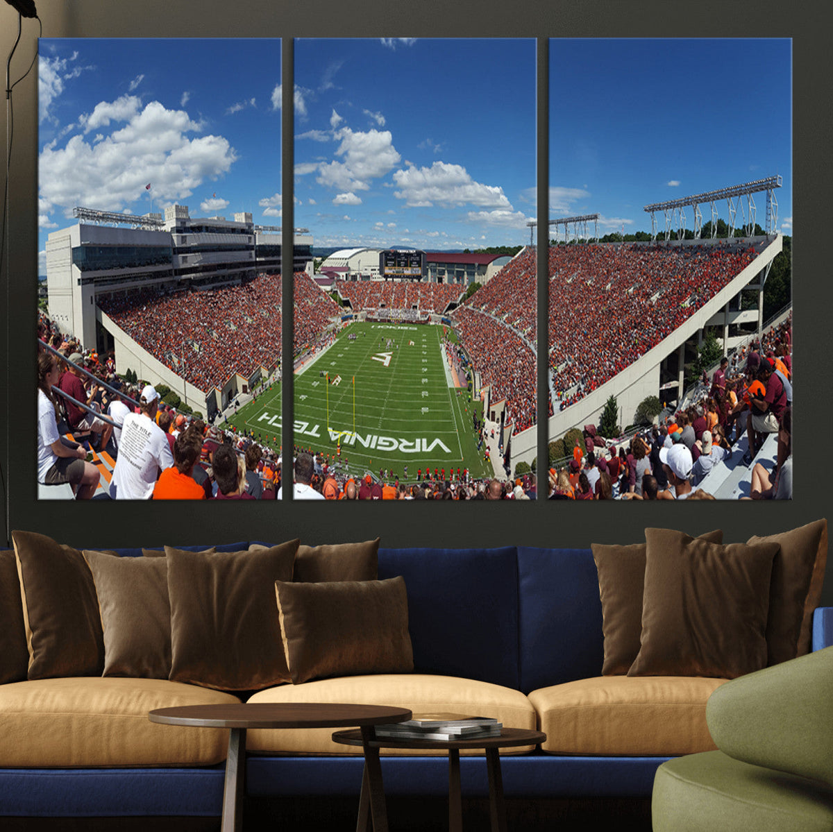 Virginia Tech Hokies Football Team Print - Blacksburg Lane