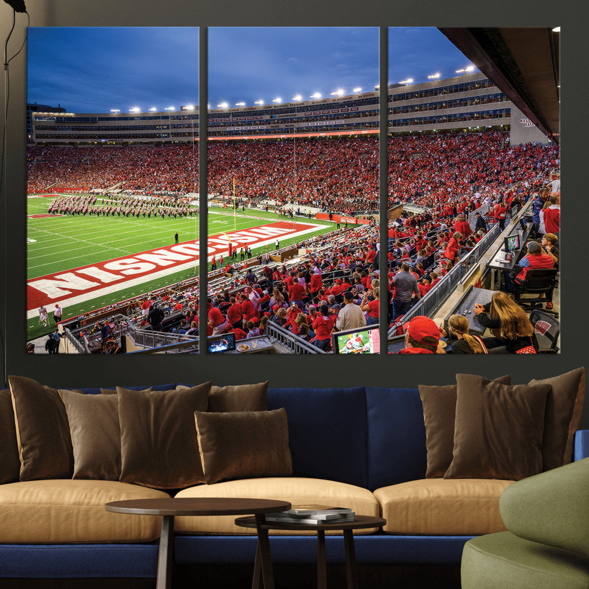 Wisconsin Badgers Football Team Print - Madison Camp Randall