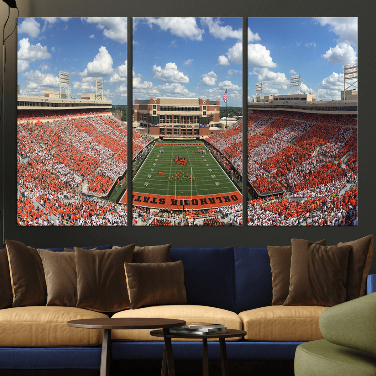 Oklahoma State Cowboys Football Team Print - Stillwater