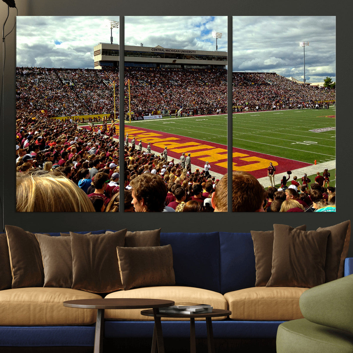 Central Michigan University Chippewas Football Team Print -