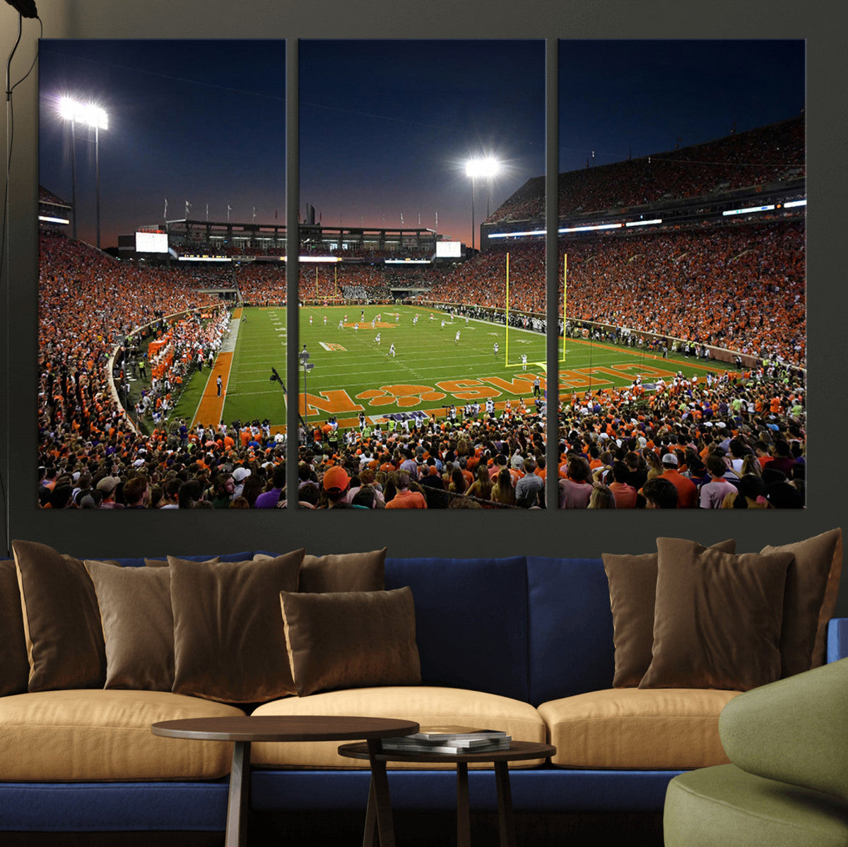 Clemson University Tigers Art Print, Football Team Print -