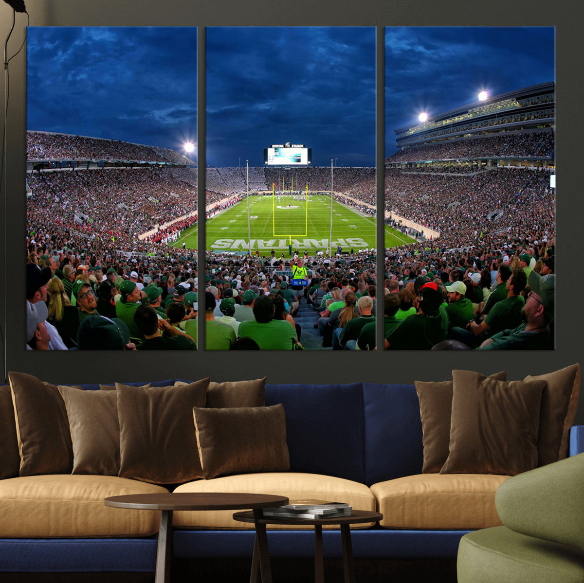 Michigan State Spartans Football Team Print - East Lansing