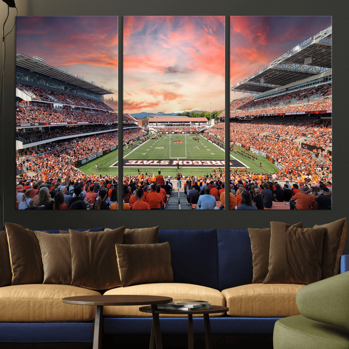 Oregon State Beavers Football Team Print - Corvallis Reser