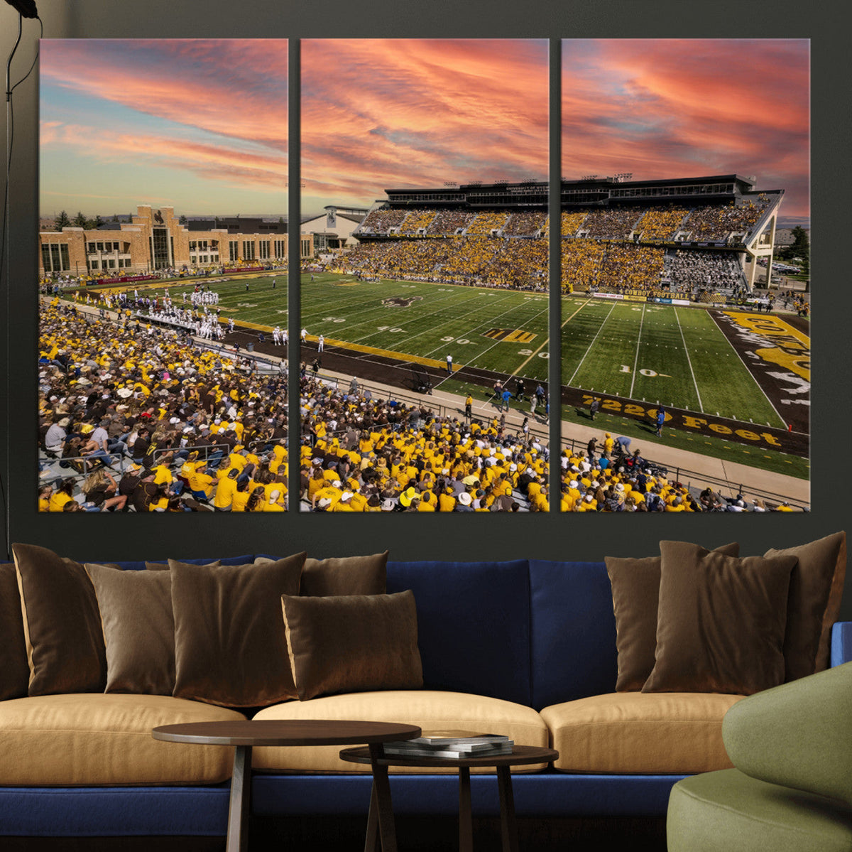 University of Wyoming Cowboys Football Team Print - Laramie