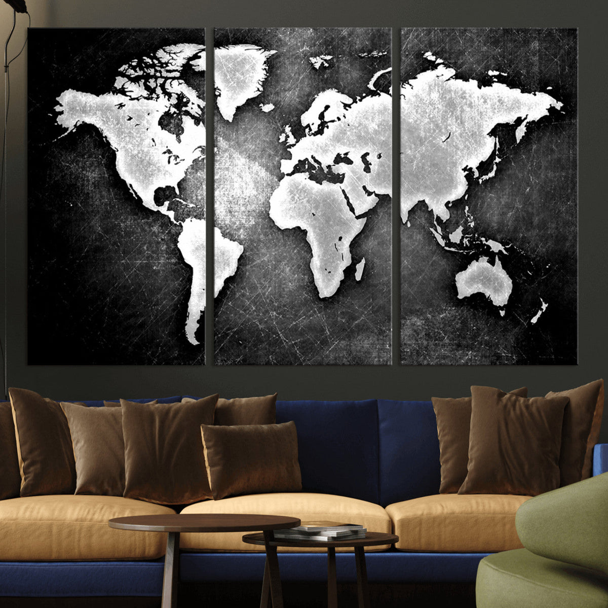 World Map Wall Art Canvas Print – Framed Wall Art for