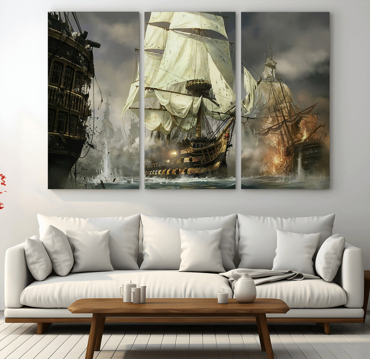 Pirate Ship War Wall Art Canvas Print