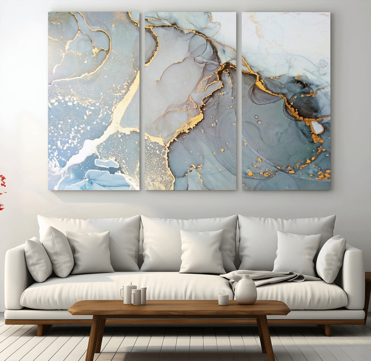 Large Abstract Marble Wall Art Canvas Print for Living Room