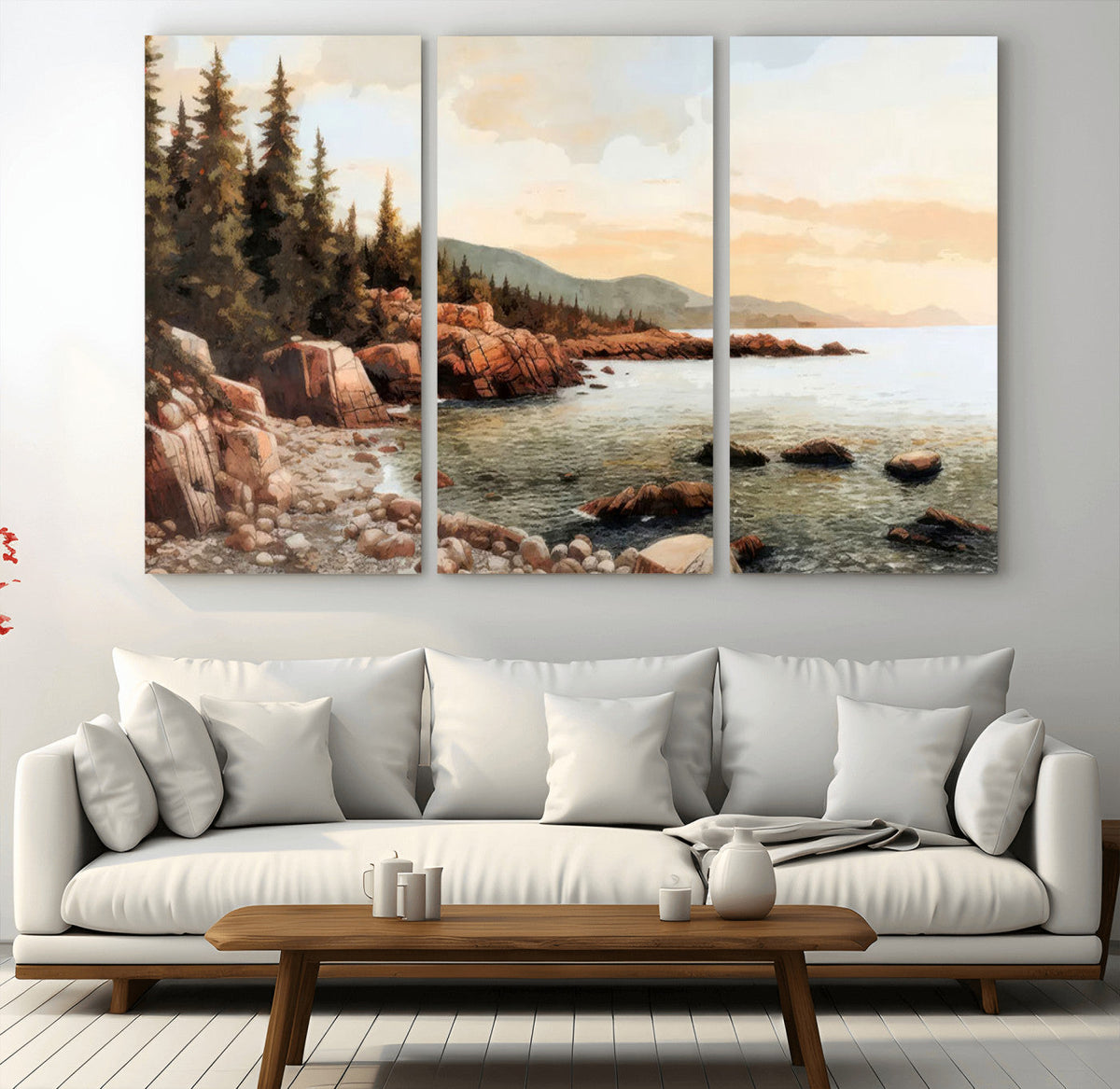 Serene Coastal View of Acadia National Park Wall Art -