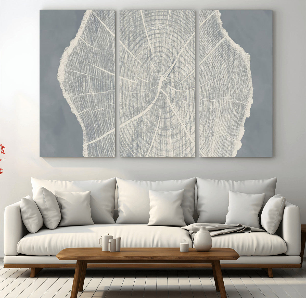 Abstract Tree Ring Wall Art Canvas Print – Nature-Inspired,