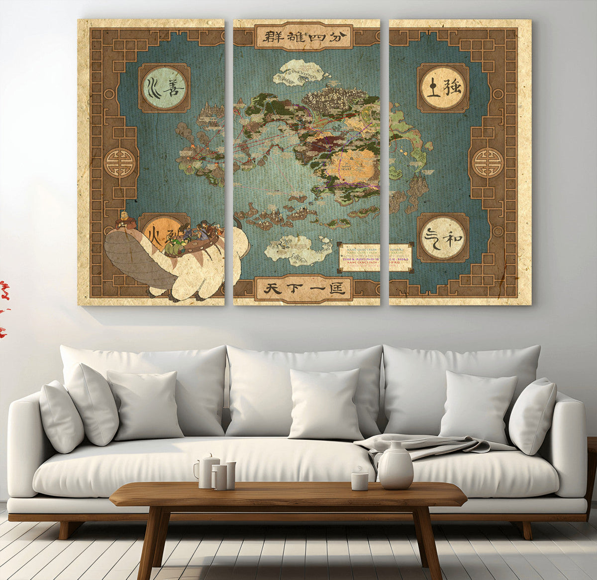 Avatar Wall Art: The Last Airbender Vintage Map - Wall Art