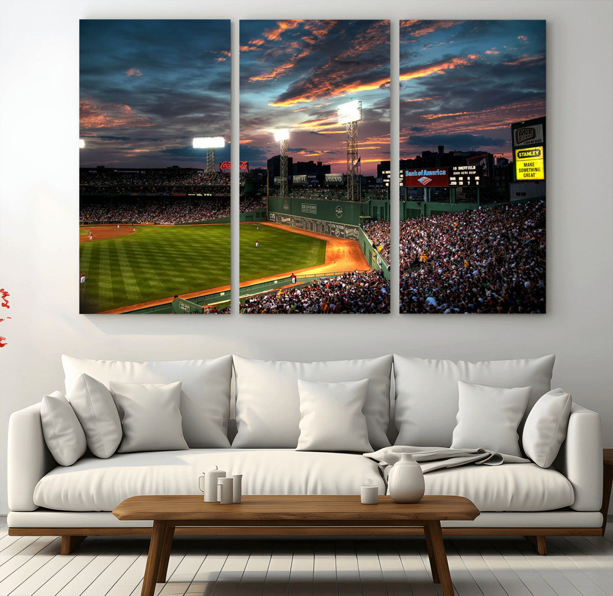 Fenway Park Wall Art Canvas Print | Large Baseball Stadium