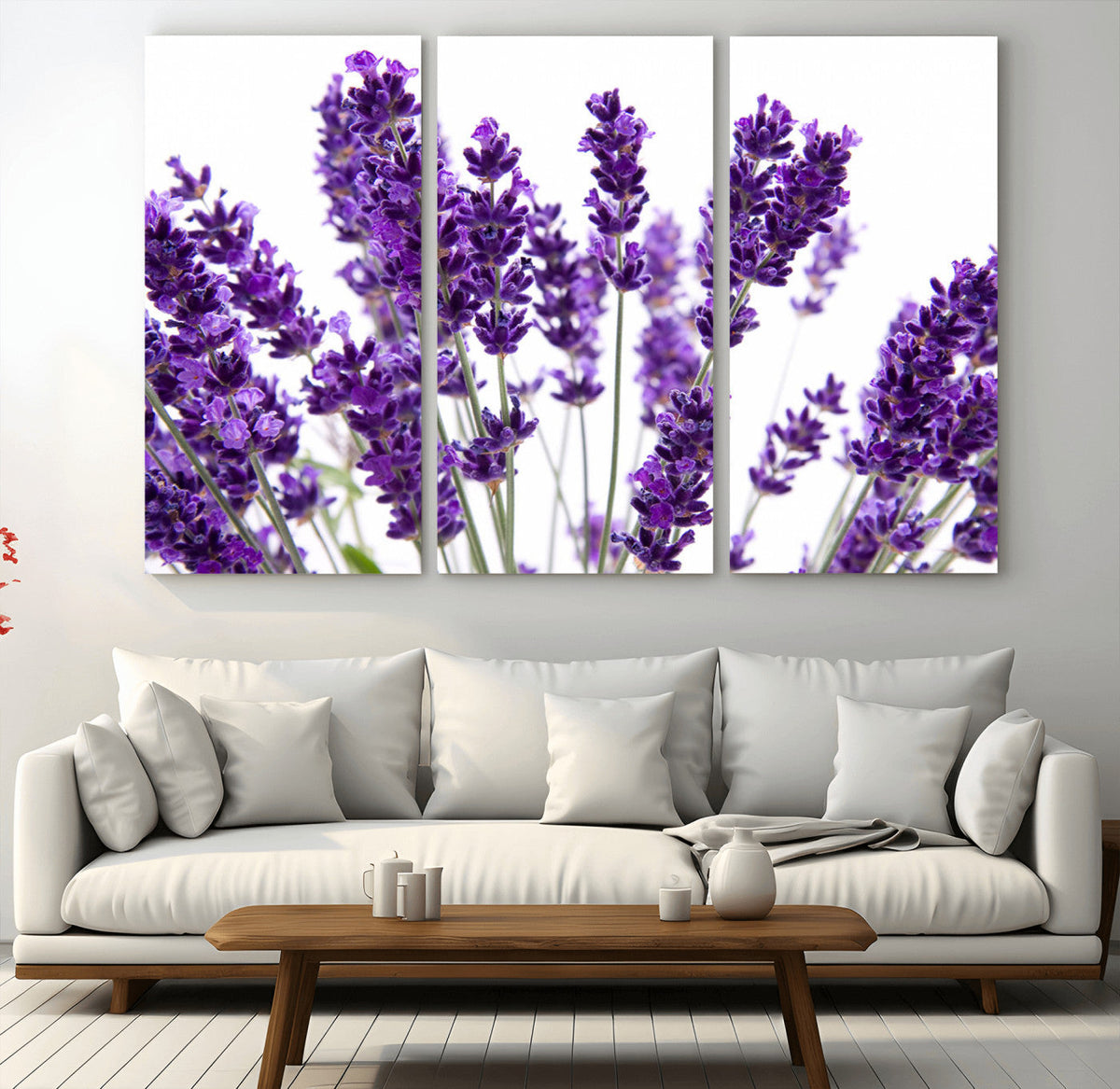 Lavender Flower Wall Art Canvas Print
