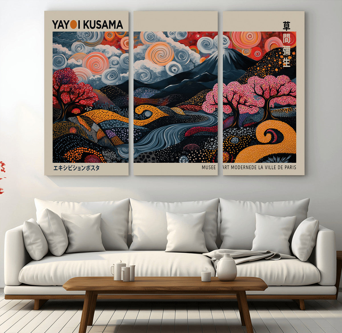 Modern Japanese Wall Art Canvas Print – Framed Contemporary
