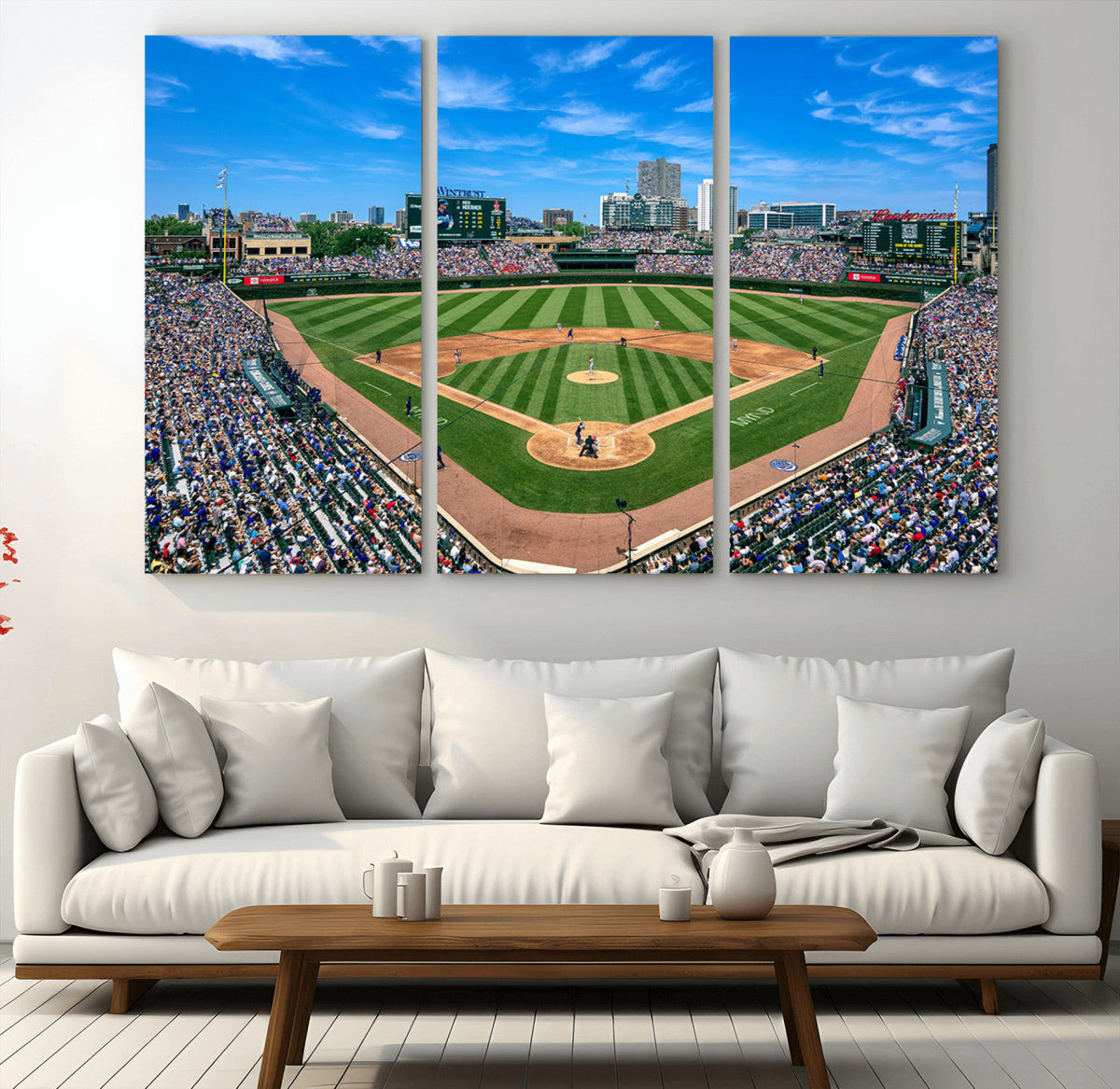Wrigley Field Baseball Stadium Canvas Wall Art – Packed