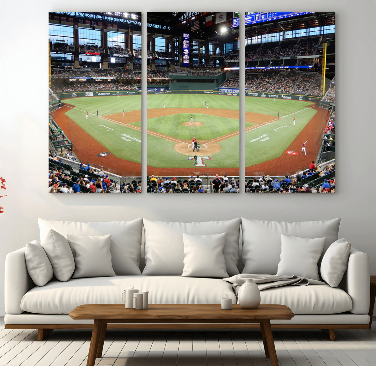 Texas Rangers Baseball Team Print - Arlington Globe Life