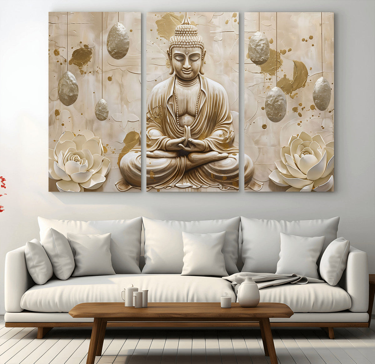 Serene Buddha Wall Art | Yoga Room Decor and Meditation Wall