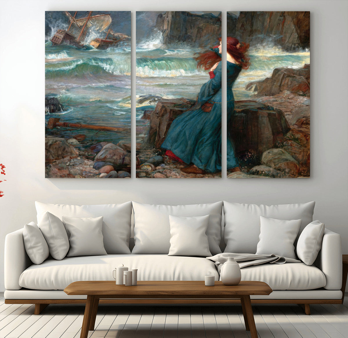 Miranda by the Shore Wall Art Canvas Print – Tempest Scene