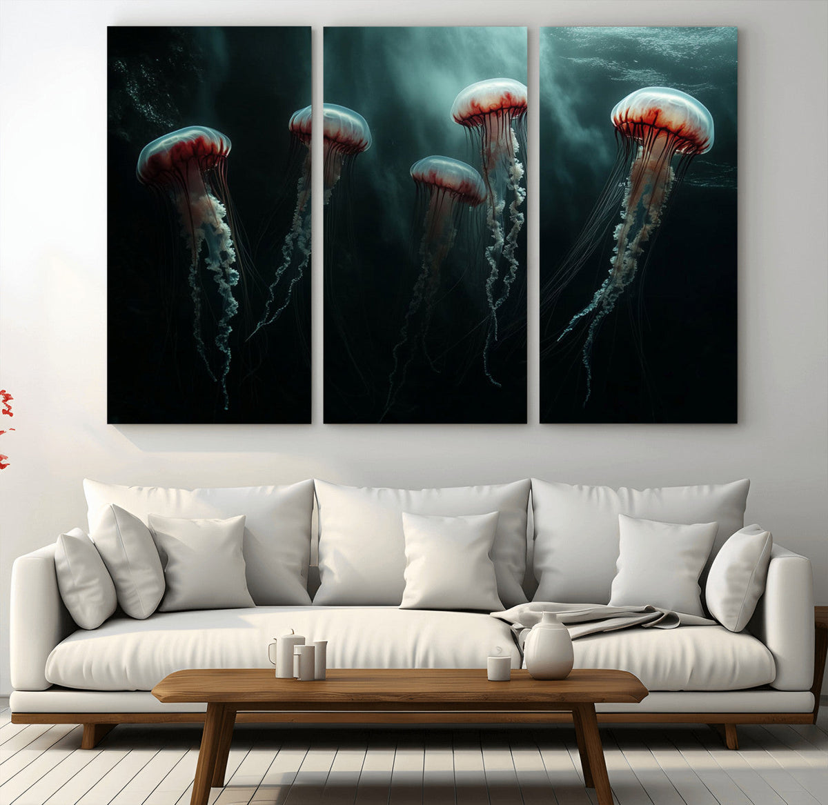 Abstract Jellyfish Wall Art Canvas Print