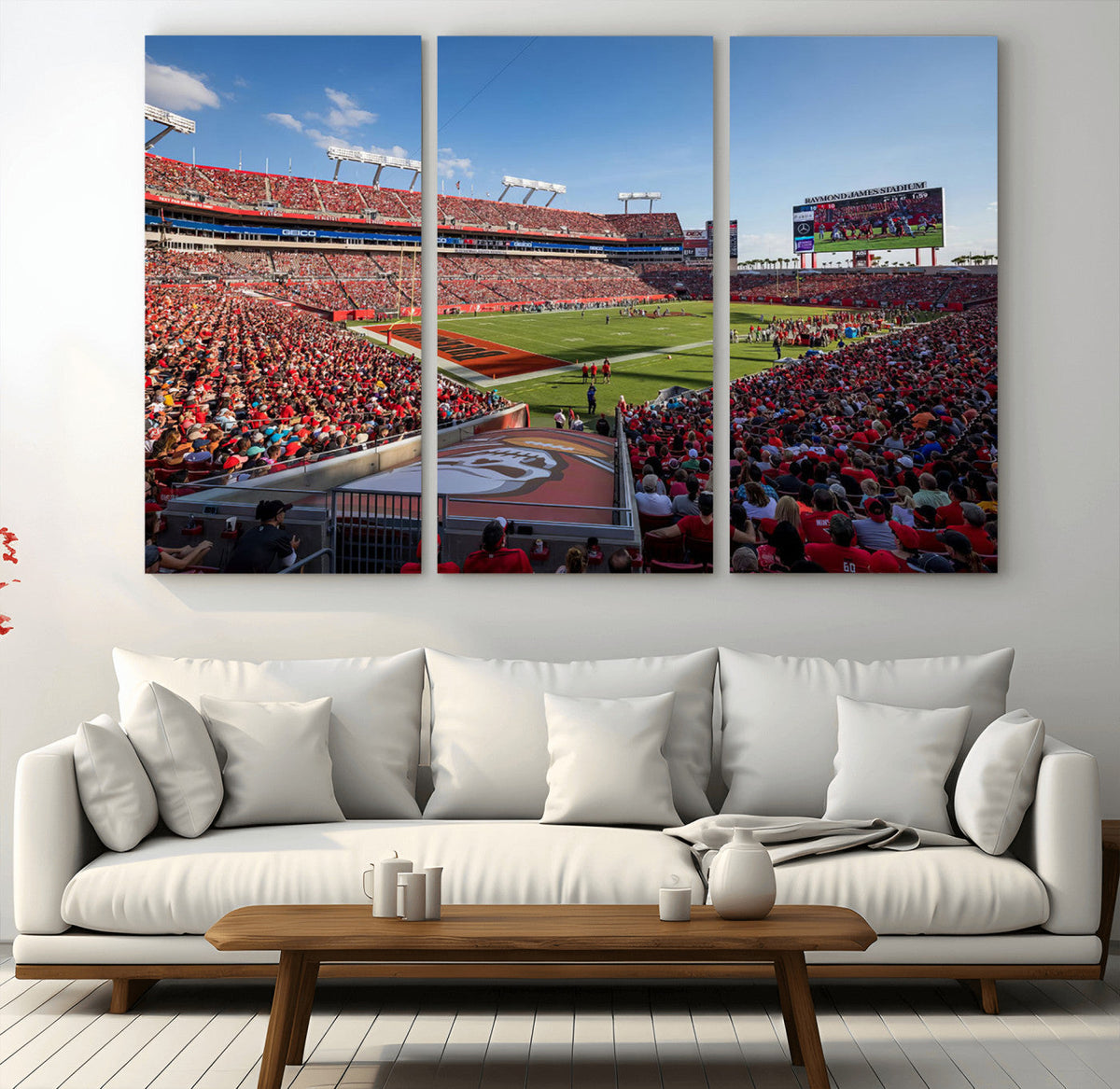 Florida Tampa Raymond James Stadium Wall Art Canvas Print -