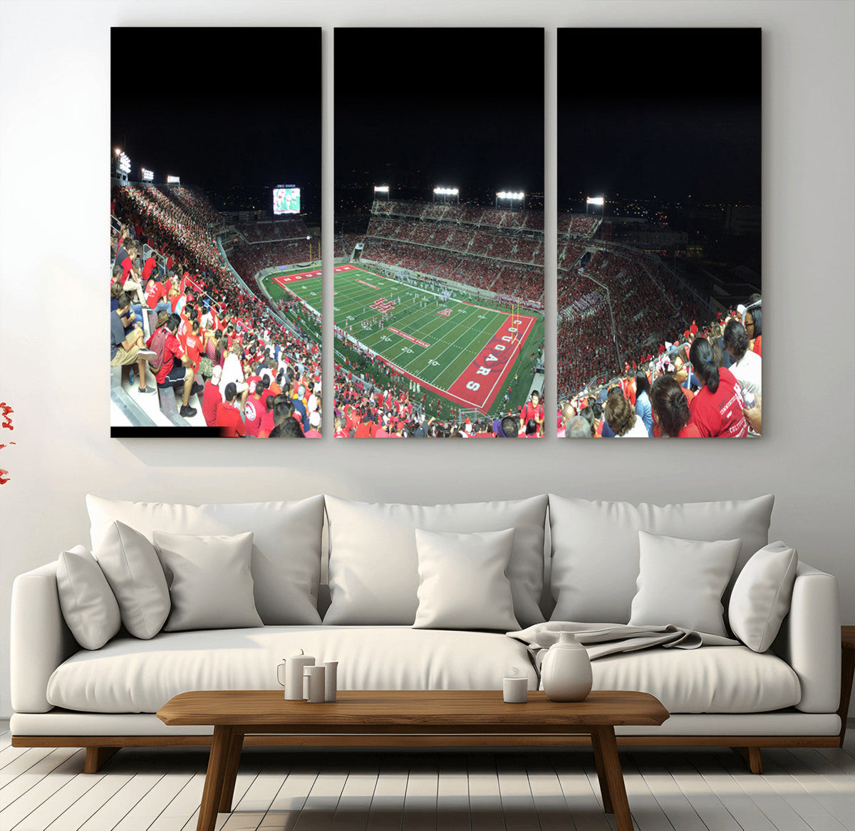 Houston Cougars Football Team Print - Houston TDECU Stadium